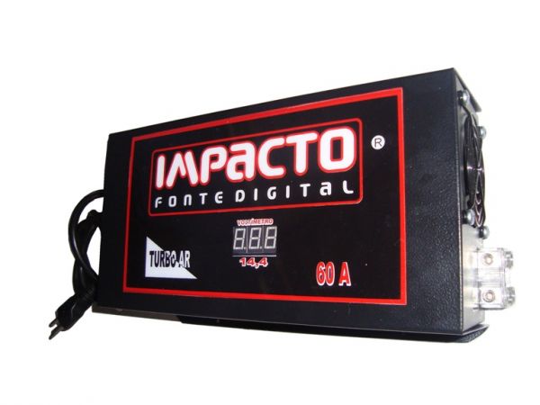 FONTE AUTOMOTIVA IMPACTO 60AMP FRETE GRATIS PARA TODO BRASIL